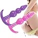 Vibrating Anal Plug Mini Anal Beads Adult Dildo Butt Plug Jelly G-spot Massager 3 Bulbs Color Random, Pack of 1