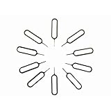 Sim Card Tray Eject Pin, Bymax Removal Tool Needle Ejector For Smartphones, iPhones, Samsung Galaxy, iPads, HTC, Huawei 10-Pack