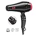 1875W Professional Salon Hair Dryer Negative Ionic Blow Dryer, 2 Speed 3 Heat Settings Cool Button with AC Motor, Concentrator Nozzle and Filter, Black