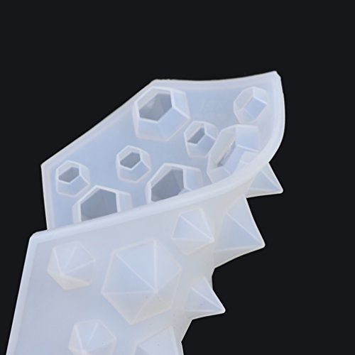 Transparent DIY Silicon Diamond Mold Hexagonal Pyramid Decorative Craft Mould 1 Pc - Thumbnail 6