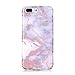 iPhone 7 Plus Case,iPhone 8 Plus Case,DOUJIAZ Shiny Rose Gold White Marble Design Clear Bumper TPU Soft Case Rubber Silicone Cover for iPhone 7 Plus/iPhone 8 Plus