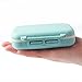XINHOME Travel Pill Organizer Box, Natural Grain Fiber Travel Pill Case with 6 Compartments to Hold Vitamins, Fish Oil, Supplements and Medication (Light Blue)