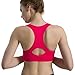 Women's Sports Bras Wire Free High Impact Support Seamless Yoga bra with Removable Cups (Medium, Bright Red)