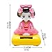 Solar Powered Bobblehead Toy Figure Nohohon, Japanese Kimono Maiko Geisha - Pink SPT103