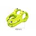 31.8 Stem 45mm Bike Stem Wake Mountain Bike Stem Short Handlebar Stem for Most Bicycle, Road Bike, MTB, BMX, Fixie Gear, Cycling (Aluminum Alloy, Black Blue Gold Red) (Green)
