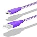 Fasgear Micro USB Cables, 3 Pack-3ft,6ft,10ft Premium Fast Charging USB to Micro USB 2.0 Cords Braided Compatible for Galaxy S7 edge S6, HTC, LG, Android Smartphone, PS4, Fire Kindle and More (Purple)