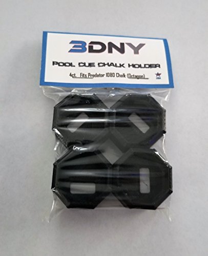 3DNY Predator Chalk Octagon Pool/Billiards Chalk Holder (4 pcs)