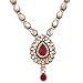 Rani pink kundan like work Indian Artisan necklace tradition jewelry set b160r