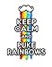 Notebook: Keep Calm and Puke Rainbows 110 page (8.5 x 11 inch) Large Composition Book, Journal and D by Smile More Stationary