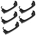 Door Handle Black Exterior Outside Front & Rear Set of 5 for 06-10 Hummer H3 H3T