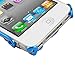 NEW Electroplating Hollow Pattern PC Case, Blue Hard Back Cover for iPhone 4S and 4