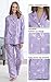 PajamaGram Cat Pajamas For Women - Flannel Women’s Pajamas, Lavender Cats, SM