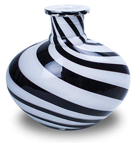 Sahara Smoke Small Hypnos Hookah Vase Black/White