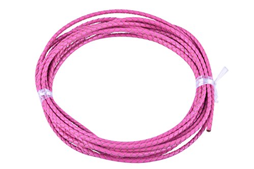 KONMAY 1.8Meters 4.0mm Rose Genuine Leather Braided Bolo Leather Cord… — image 1