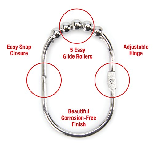 image for 2 Lb. Depot 2LB Depot Wide Shower Curtain Rings / Hooks Set, Decorati