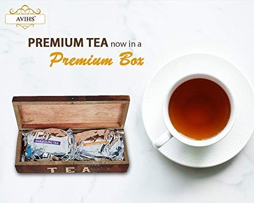 Darjeeling, Assam Teas 100 gm (25 Cups Each Variety), 100% Premium Natural Loose Tea Leaves, Anti-oxidants, Cleanse & Weight Loss, Detox Body, Packed in Beautiful Handicraft Wooden & Brass Gift Box