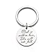 Yasirona God is Within her she Will not Fall Scripture Quote Keychain Encouragement Bible Verse Gift Stainless Steel Keychain