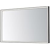ET2 Lighting E42063-BBK Bevel - 58W 1 LED Mirror-30 Inches Tall and 48 Inches Wide, Finish Color: Brushed Black