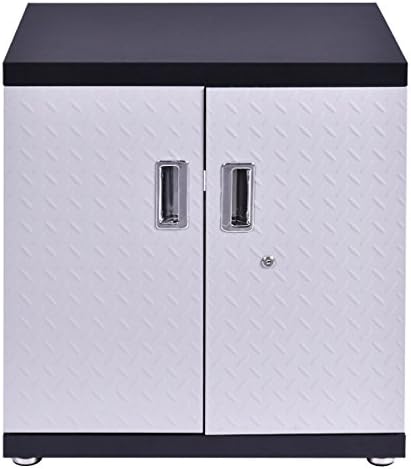 Cabinet Metal Garage Steel Storage Box Organizer 2 Shelves Tool by Tamsun