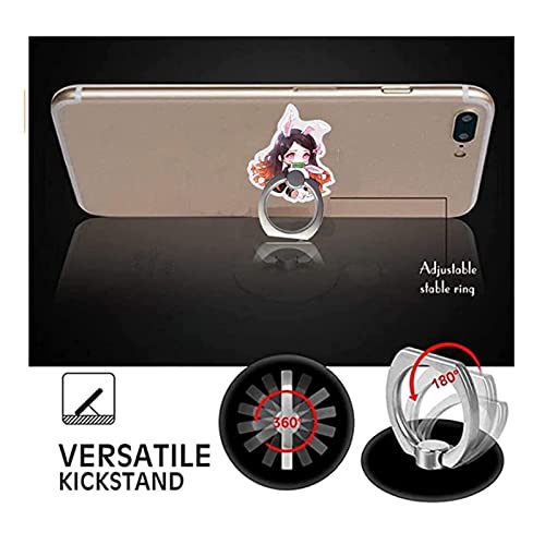 Anime Demon Slayer Merch Gift Set, Including Demon Slayer Drawstring Bag, Demon Slayer Stickers, Bracelets, Lanyard, Button Pins, Phone Ring Holder, Keychain for Japanese Anime Fans