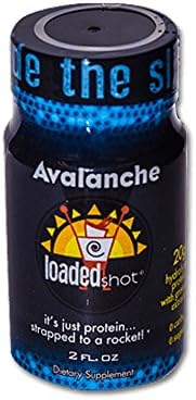 Liquid Protein by Avalanche Shots, "Loaded" Energy - 20g Hydrolyzed Collagen Protein (Best Protein for Easy Absorption), B Vitamins &amp; Green Tea Extract, 2oz (12-Pack)