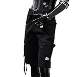 Pro Club Men's Cotton Twill Cargo Shorts with Belt, Black, 44