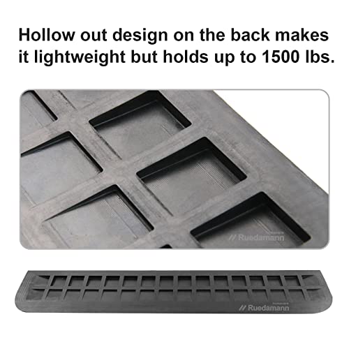 Ruedamann Threshold Ramp, Durable Solid Rubber with 2200lbs Load