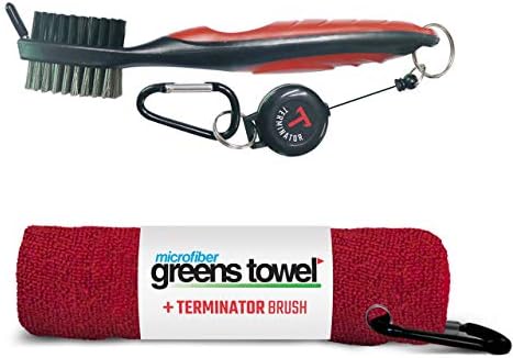 Clip Wipes Greens Golf Towel Plus Terminator Brush