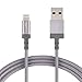 AmazonBasics Nylon Braided Lightning to USB A Cable, MFi Certified iPhone Charger, Dark Grey, 6-Foot - 10-Pack primary