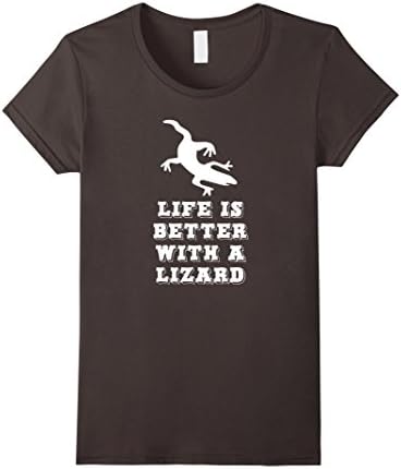 Womens Life Is Better With A Lizard T-Shirt Large Asphalt