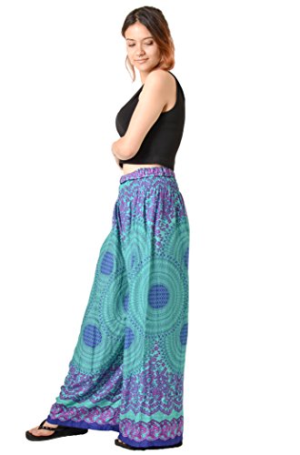 Orient-Trail-Womens-Aztec-Tribal-Design-Yoga-Wide-Leg-Harem-Pants-US-Size-0-22