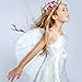 SEVADA Angel Wings and Halo for Adult Women, White Angel Halo Wings for Kids Girls Teen, White Wings Feather Angel Wings Costume (17.7 x 13.8 inches)