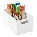 mDesign Kitchen Cabinet and Pantry Storage Organizer Bin - Deep, White