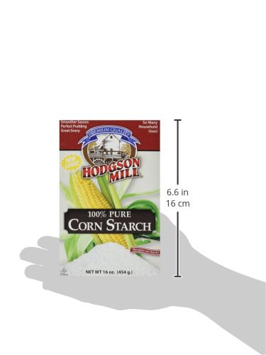 Hodgson Mill Pure Corn Starch, 16-Ounce (Pack of 12), For Creamy Smooth Lump-Free Sauces Gravy and Pudding, Use for Eco-Friendly Green Cleaning Solutions That are Pet and Child Friendly