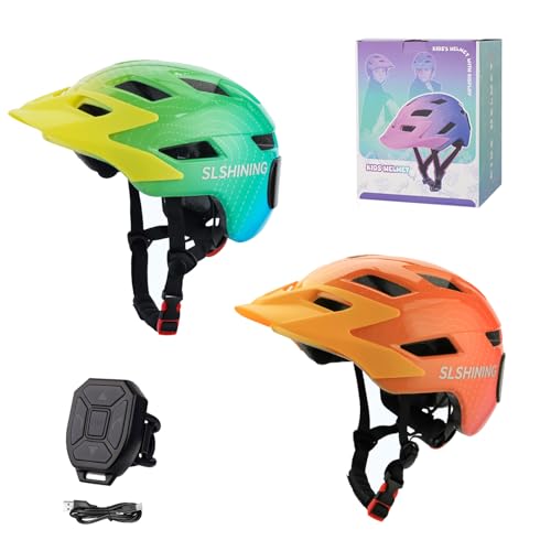 Kids Helmet, 2 Pack Kids Bike Helmets with Upgrade LED Display, 64 Patterns, Turning & Stop Signals Light, Helmet for Kids 3-5, 5-8, 8-14, Adjustable for Boys Girls, for Bike