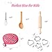 Kids Apron(11 PCS),Lumiparty Complete Kids Cooking and Baking Set,Role-play Chef set for Kids,Pretend Baking Set with Kids Apron, Chef Hat,Cookie Cutters and Other Cooking Kits, Kitchen Role-play Toy,