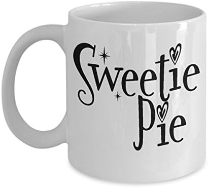 mmandiDESIGNS My Sweetie Pie Coffee Mug Fun Idea for Husband Wife Boyfriend Girlfriend Grandma Grandpa Patient Ceramic Tea Cup