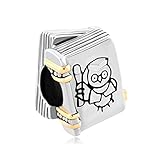 Christmas Gifts Graduation Magic Book Student Cap Book Charm Sale Cheap Beads Fit Pandora Jewelry Bracelet