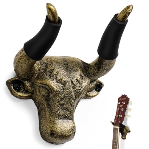 Photo 1 of Adowes Guitar Wall Mount 1 Pack, Guitar Hanger Wall Mount Cast Iron, Guitar Holder, Guitar Accessories for Acoustic, Electric Guitar, Bass, Ukulele, Banjo, Guitar Stand Wall, Men's Guitar Gifts