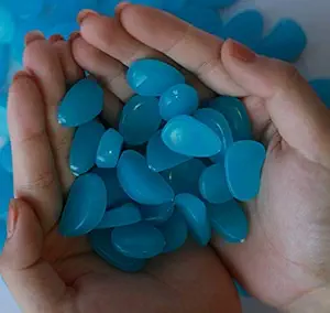 Stymx 520pcs Glow Stone for Fish Tank Gardon Decoration for Gardon Glow Pepples