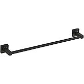 Matte Black Bathroom 18 InchTowel Bar, Bath Accessories Thicken Stainless Steel Shower Towel Rack for Bathroom, Towel Holder Wall Mounted (Total Length 20-Inch)