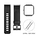LEEFOX Fitbit Blaze Bands with Frame, Sport Silicone Replacement Strap for Fitbit Blaze Smart Fitness Watch Fit Bit Blaze accessory Wristbands Large, Black Bracelet w/ Black Frame (Proverbs 4:23)