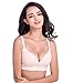 KOOYOL Women's Seamless Nursing Maternity Push Up No underwire Bra (X-Large, Nude)
