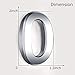 HopeWan Mailbox Numbers Self Adhesive, 2 Inch House Door Number Stickers for Apartment Office Room Address Sign, Silver Shiny, Chrome Plated, Pack of 1 Set, 10 Pcs.