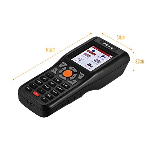 Aibecy PDT Barcode Data Collector 433MHZ Wireless & USB Wired Portable Data Terminal Inventory Device Handheld 1D Bar Code Scanner Reader with Color Screen Multiple Library Collect Inventory Mode