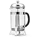 French Press, X-Chef 1000ml Heat Resistant Glass Coffee Press Tea Maker Pot with Stainless Steel Holder, Cozy & Funny for Coffee Lovers - 8 Cup/4 Mug (1 Liter, 34 oz)
