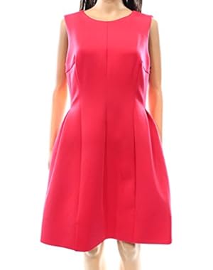 Calvin Klein Watermelon Womens A-Line Scuba Sheath Dress