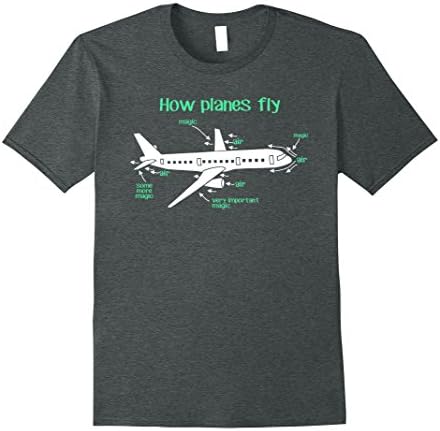 Mens Aerospace Engineer / Engineering Shirt - How Planes Fly Medium Dark Heather