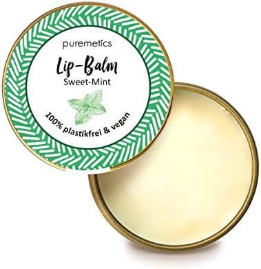 Puremetics Sweet Mint Zero Waste Lip Balm 10g Vegan Plastic Free Reusable Tin
