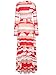 Farktop Women's V Neck Long Sleeves Digital Graffiti Printed Prom Party Maxi Long Dress with Belt (L, Red)